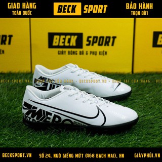 Giày Bóng Đá Mercurial 13 Trắng Đế Đen TF