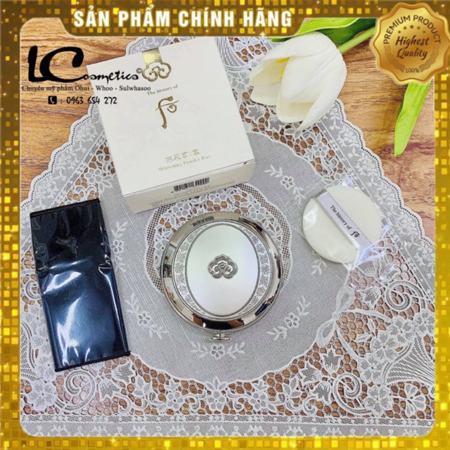 [ CHÍNH HÃNG 100%] PHẤN PHỦ WHOO - WHITENING POWDER COMPACT dưỡng trắng chống nắng Spf 45/PA +++ fullsize