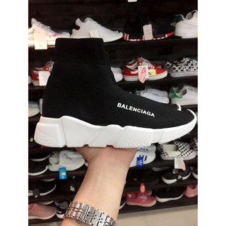 Giày thể thao sneaker hàn quốc nam nữ cổ cao đen Balneciaga speed tranier