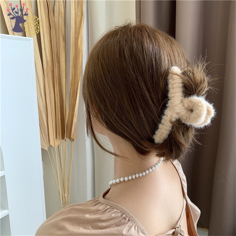 Kẹp tóc lông nhung ngọt ngào thời trang thu đông dành cho nữ YK