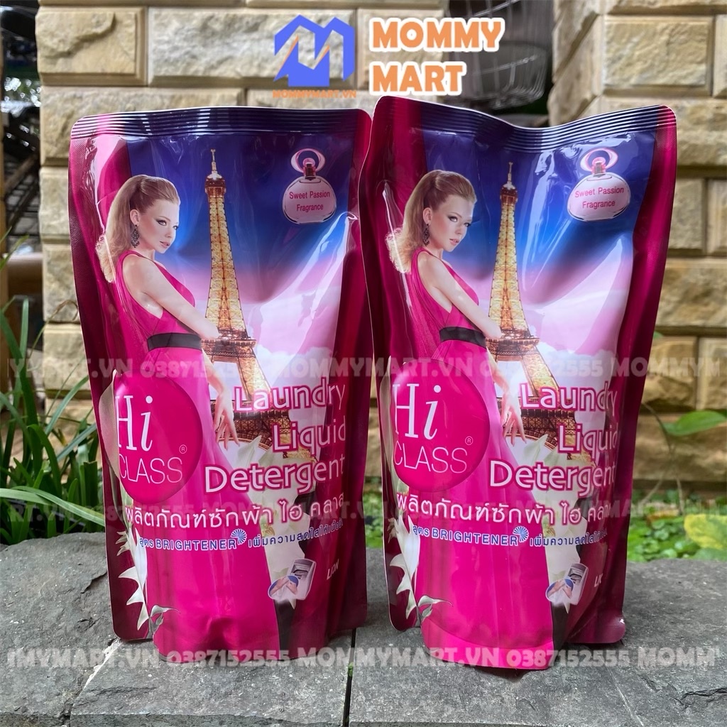 Combo 2 túi nước giặt xả HICLASS Thái lan 500ml siêu thơm dùng cho cả giặt tay và giặt máy Mommy Mart