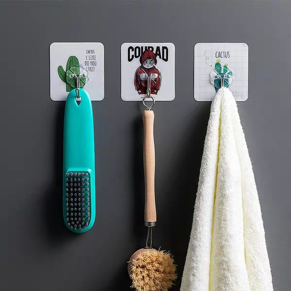 Combo 10 móc dính tường 3d siêu chịu lực, hình ảnh siêu kute hột me