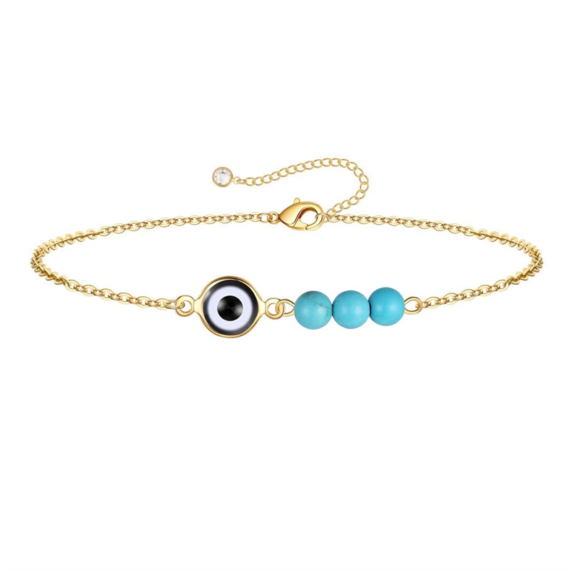 Lắc Chân May Mắn Màu Vàng Và Xanh May Mắn 2022 Cho Cặp Đôi