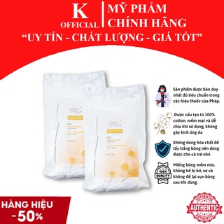 Bông tẩy trang pháp tetra medical 500 miếng 100% cotton