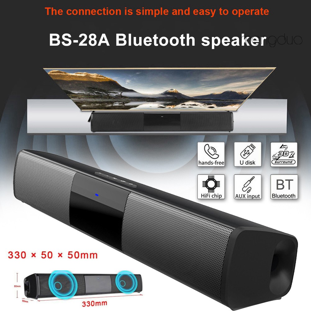 Loa Bluetooth Mengduo Bs-28A Âm Thanh Stereo Hỗ Trợ Thẻ Nhớ Tf