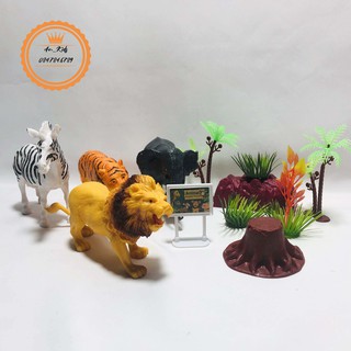 Bộ đồ chơi các con thú như sư tử ,hổ ,voi ,gấu...
