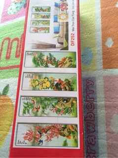 Tranh gắn đá abc tứ quý mới df252