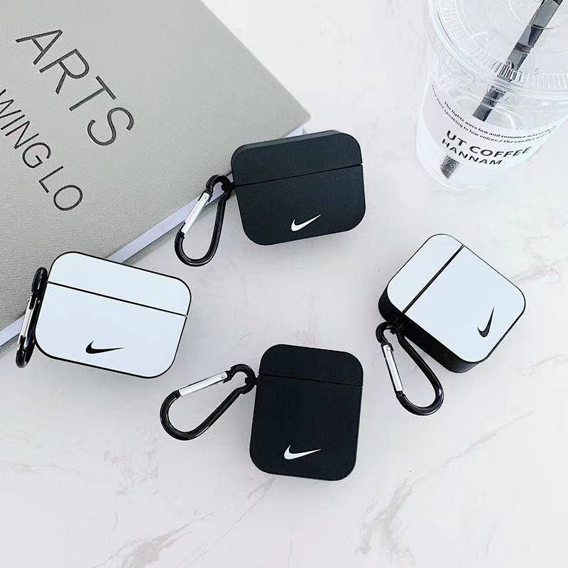 Vỏ bọc silicone cứng bảo vệ hộp sạc tai nghe bluetooth in hình logo Nike thích hợp cho Airpods 1/ 2 3 Pro