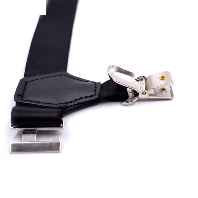 Bộ 2 dây nịt bít tất co giãn có kẹp hình mỏ vịt có thể điều chỉnh dành cho nam