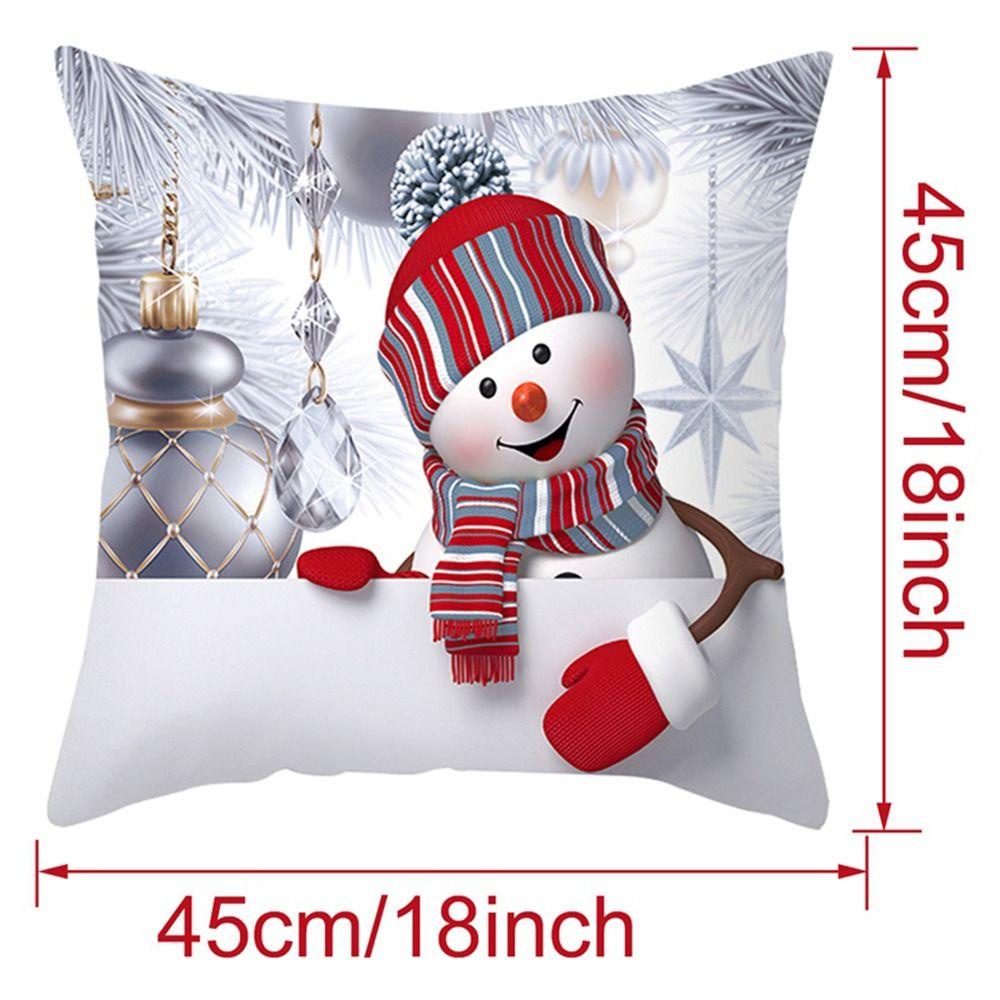 Vỏ Gối In Hình Ông Già Noel Giáng Sinh Trang Trí Nhà Cửa Ốp