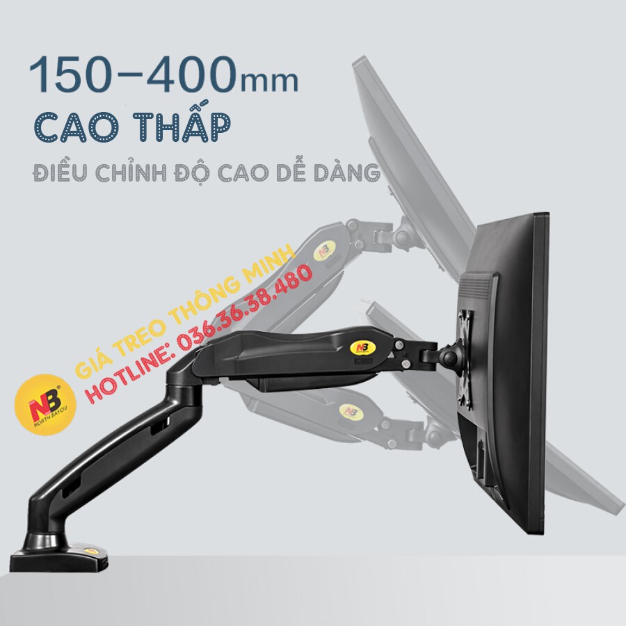 Giá treo màn hình máy đa năng NB F80 17 - 30 inch - Tải trọng 9Kg