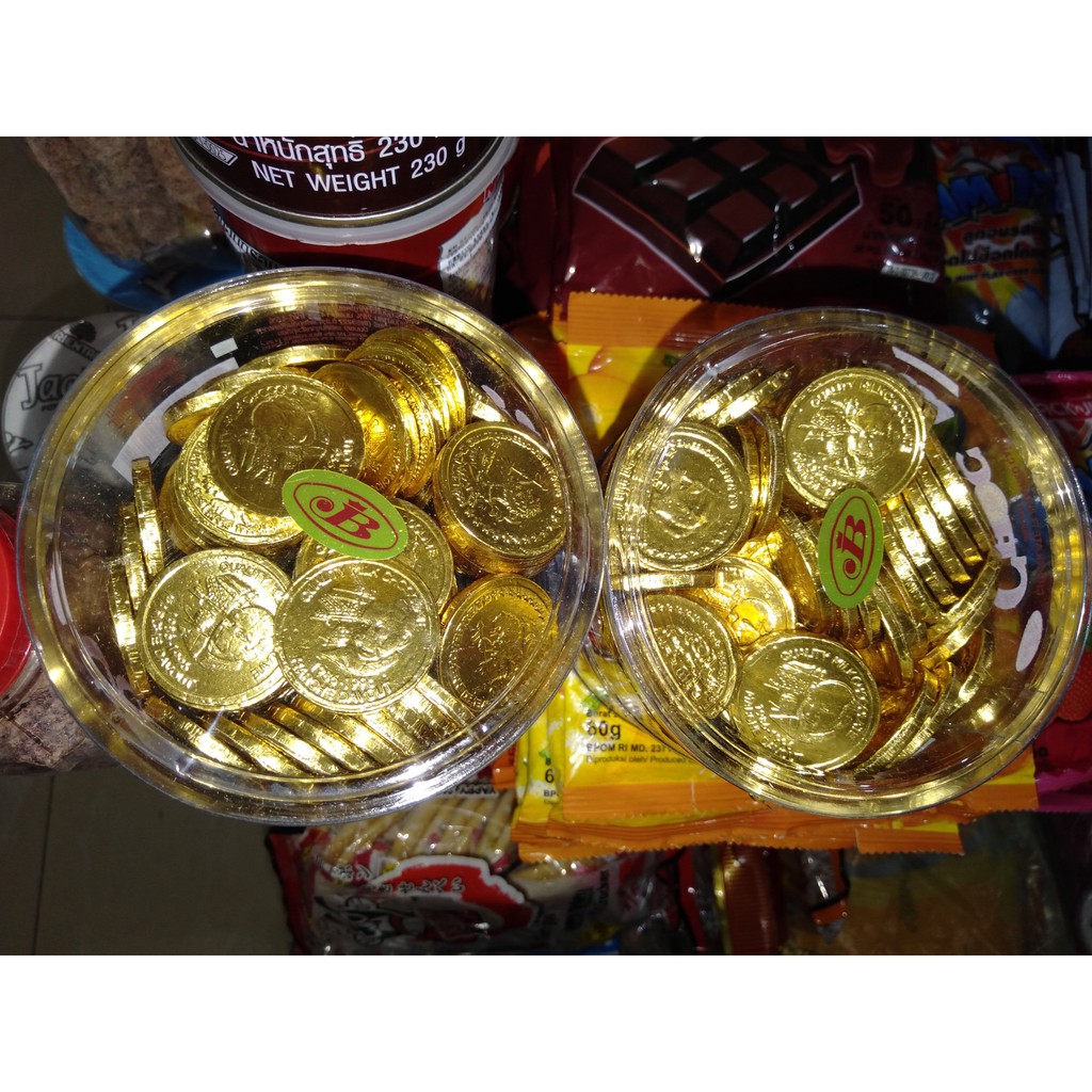 Hộp socola đồng tiền vàng Thái Lan