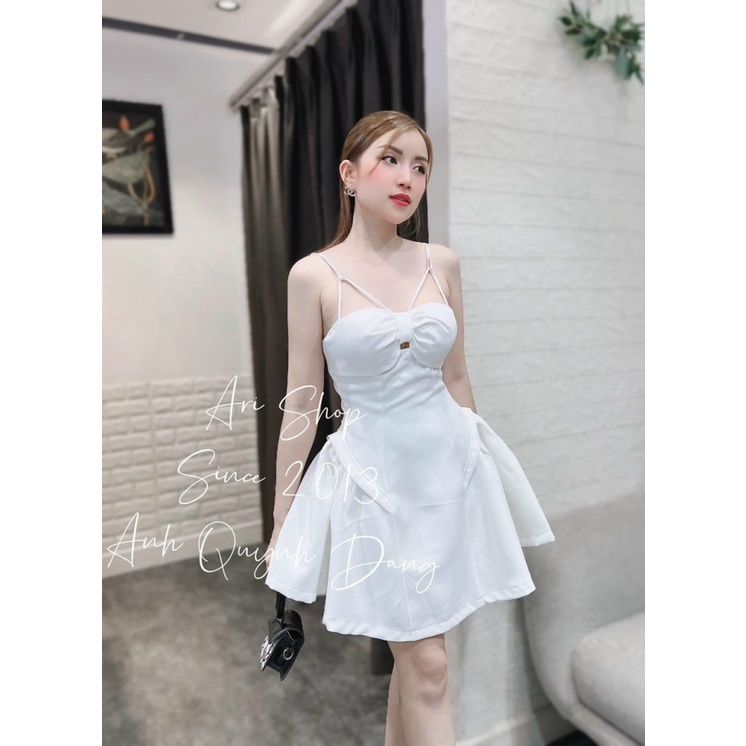 (FREE SHIP) ĐẦM XÒE HAI DÂY CHÉO DỰ TIỆC ĐI CHƠI SIÊU XINH TÔN DÁNG SÁNG DA VALENTINNA
