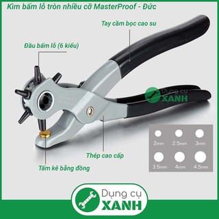 Kìm bấm lỗ tròn nhiều cỡ MasterProof - Đức