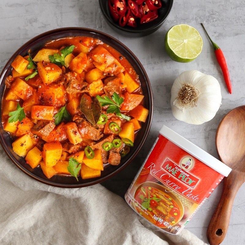 MAE PLOY Gia Vị Cary Đỏ Hộp 400gr Red Curry Paste