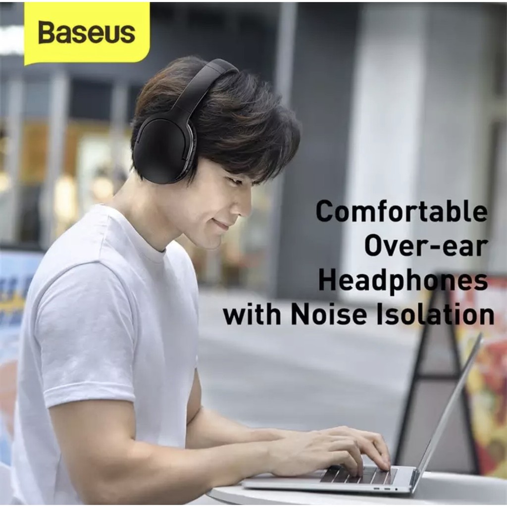 [Mã 267ELSALE hoàn 7% đơn 300K] Tai nghe chụp tai bluetooth Baseus Encok D02 Pro