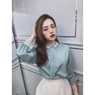 Áo lụa cổ cavat