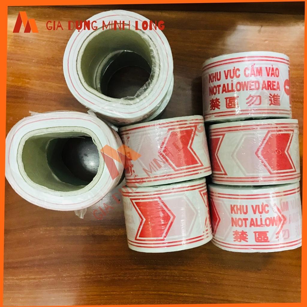 Cuộn dây rào cảnh báo khu vực cấm vào in 2 mặt loại đẹp , dây an toàn công trường, khu vực cách ly