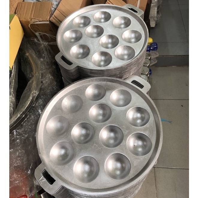 Khuôn Bánh Khọt Gang Trắng 7-12 Bánh