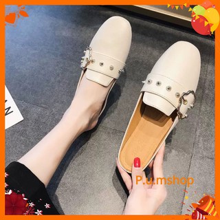 (ORDER có kèm ảnh thật ) Dép sục nữ khoá gài đinh tán BIG SIZE 35-43