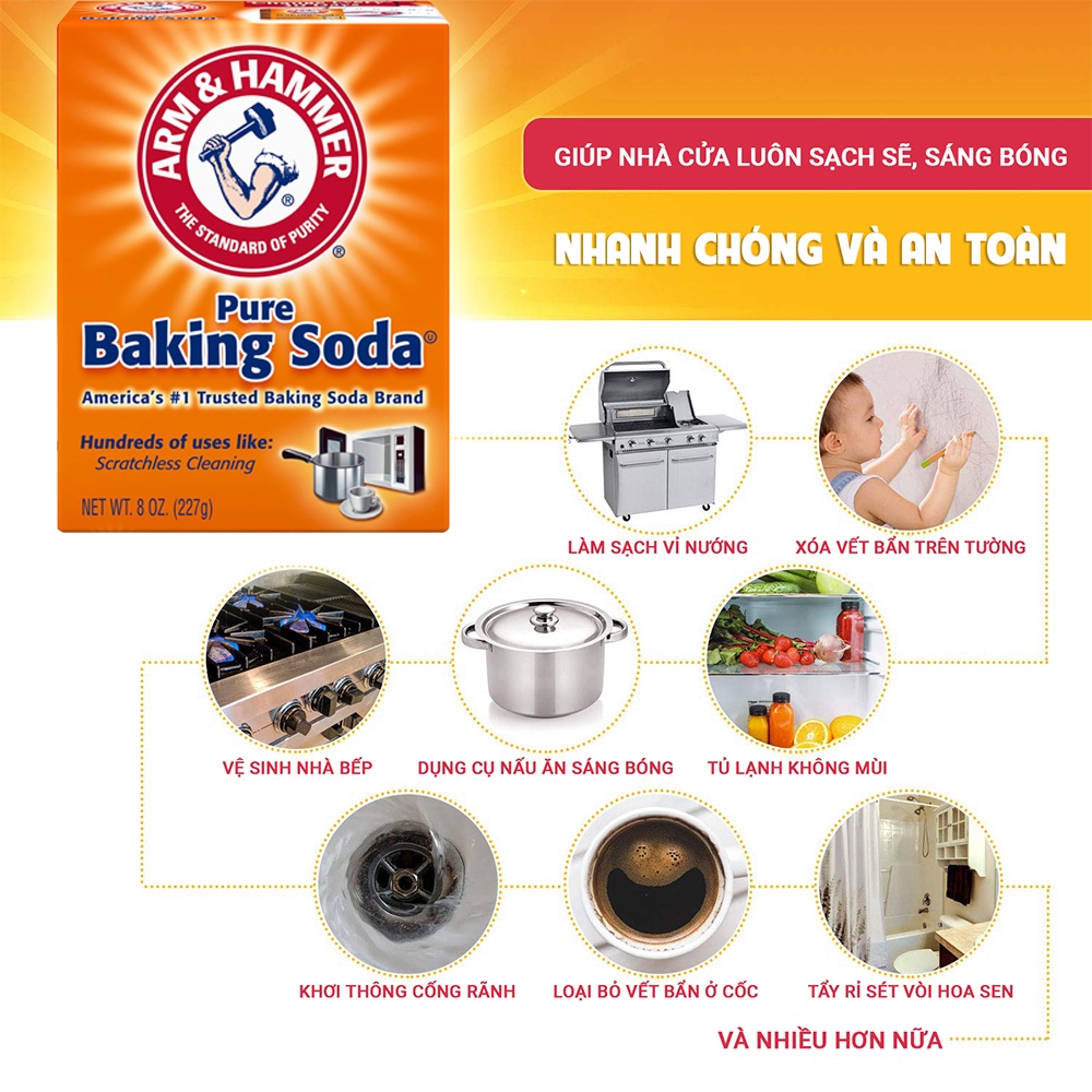 Muối Nổi tẩy rửa đa năng Baking Soda 227g