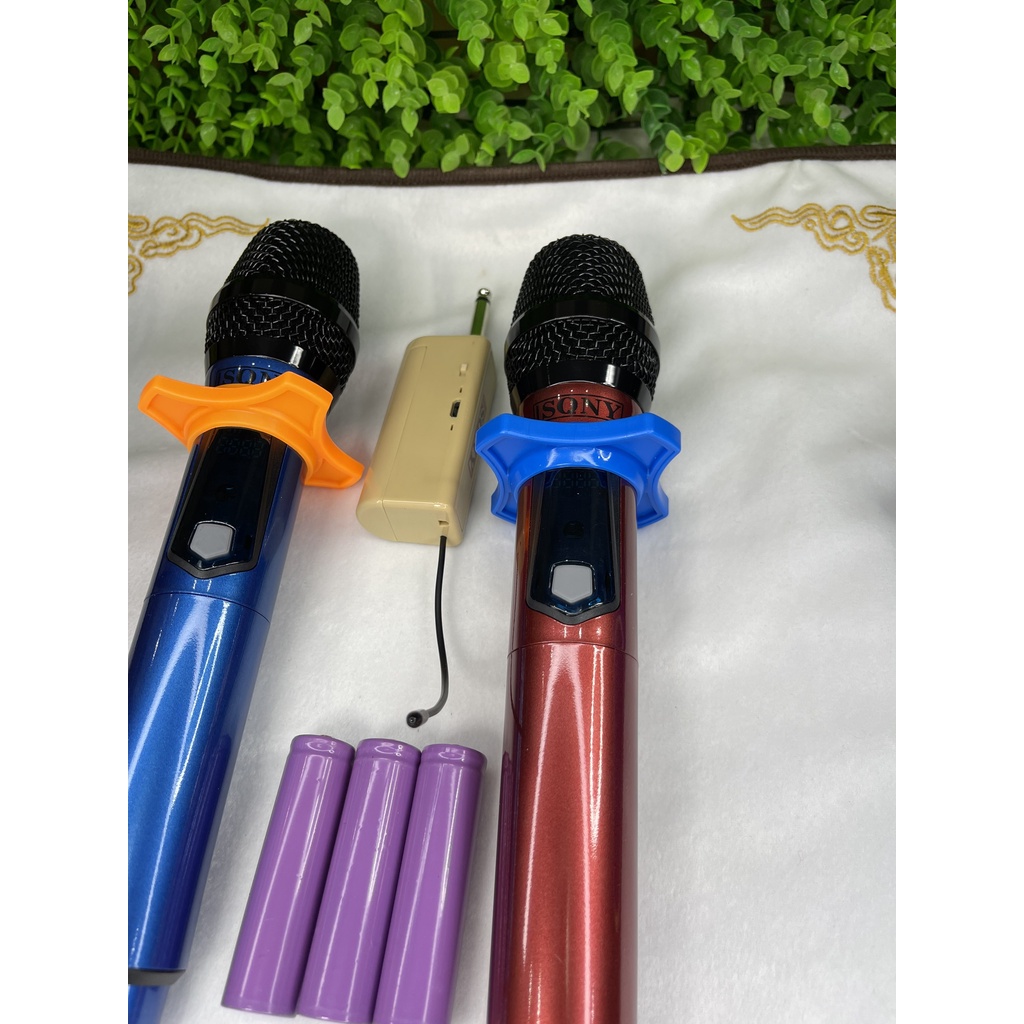 Micro Karaoke Không Dây SQNY Cao Cấp. Bắt Sóng UHF Có Thể Kết Nối Loa Kéo, Âm Ly, Mic Thu Âm. Tặng Kèm Pin Gắn Vào Mic