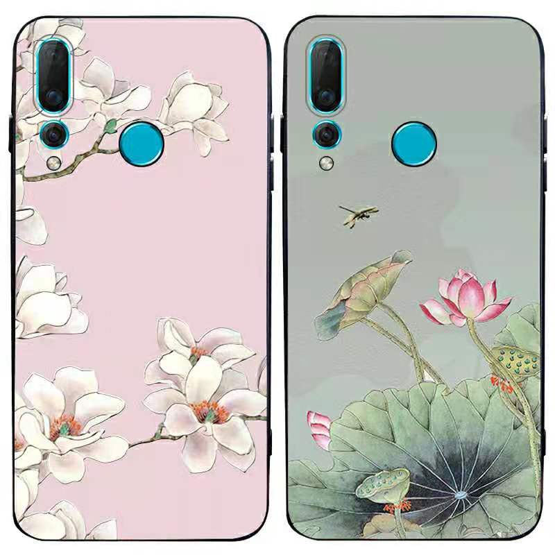 Ốp Lưng Tpu In Hình Hoa Sen Trung Quốc Cho Samsung Galaxy A21S A11 A01 Core A31 A71 A51 A10 A20 A30 A50 A70 A80 A90 A10S A20S A30S A50S A2 Core A8 A7 A6 Plus 2018