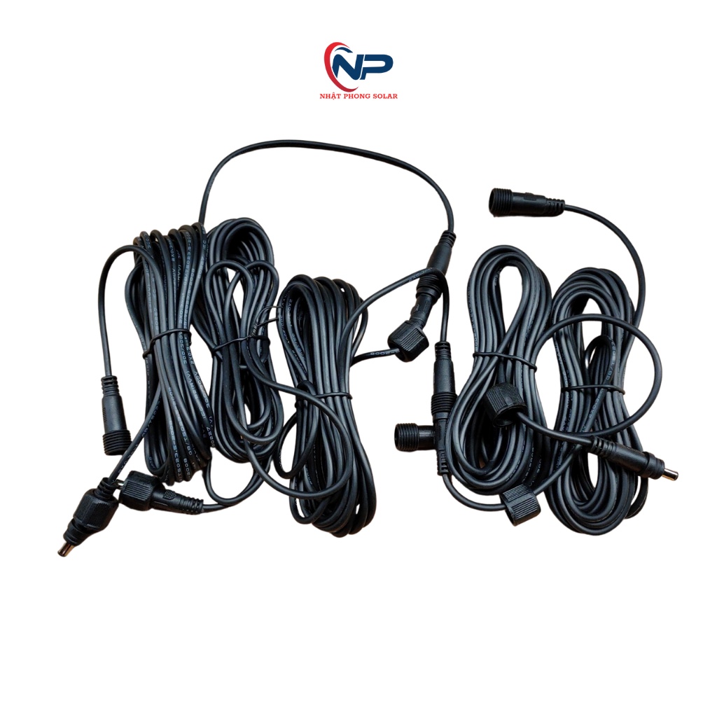 Dây nối  quạt năng lượng mặt trời DC dài 5m SHOPNHATPHONG sẵn khớp nối chống nước IP65 SOLAR FAN Quạt tích điện