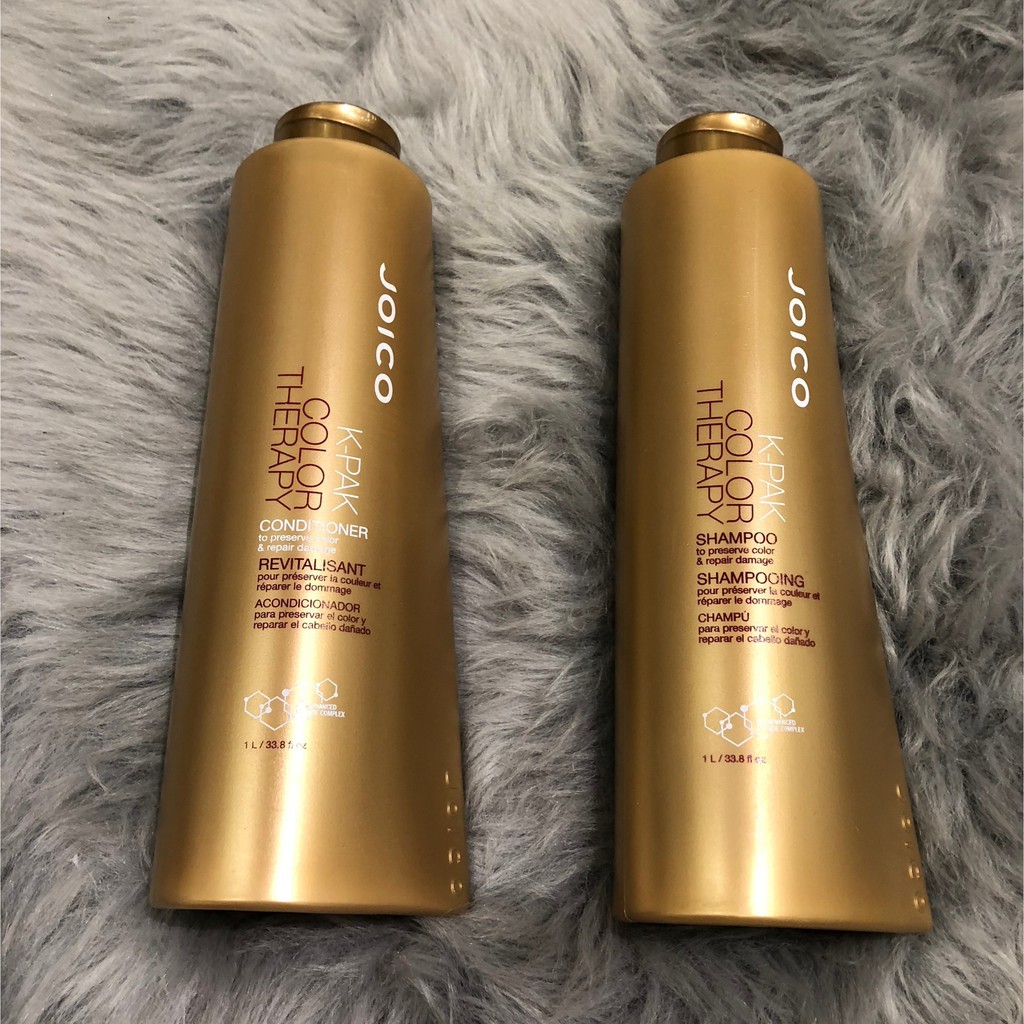 [Dành cho tóc nhuộm] Cặp dầu gội, dầu xả Joico Kpak Color 1000ml*2 chăm sóc và giữ màu tóc nhuộm