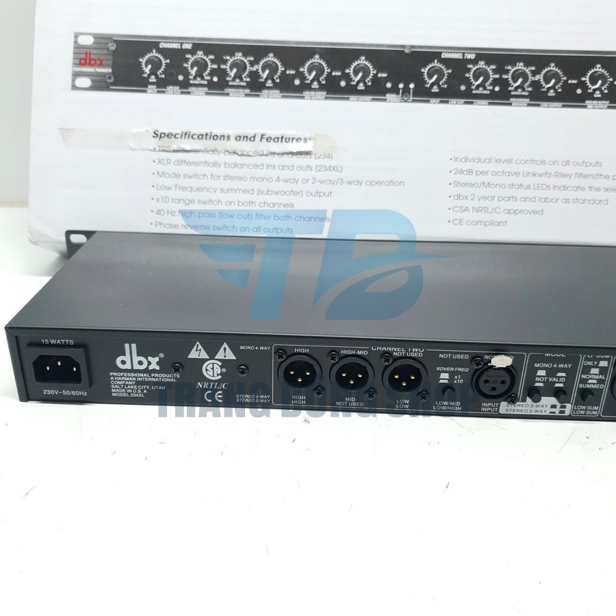 Phân Tần Crossover dbx 234xl Bộ cắt sup chuyên nghiệp