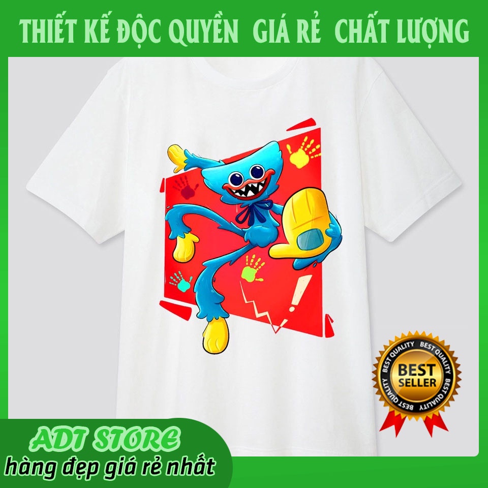 Áo Thun Trẻ Em In Poppy Playtime Huggy Wuggy Dễ Thương 2 mẫu HOT độc chất giá rẻ