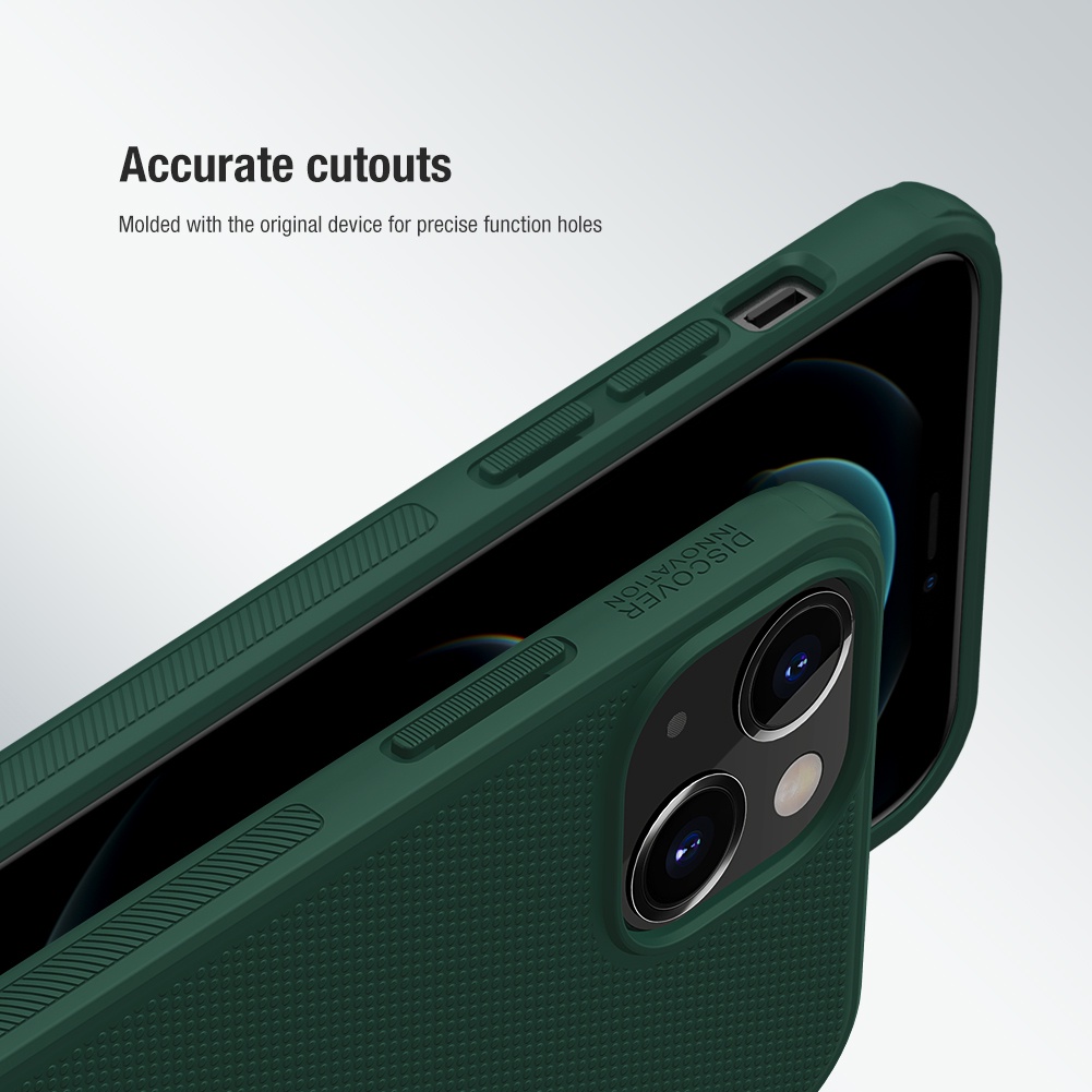 Ốp điện thoại Nillkin màu nhám dạng giáp siêu mỏng chống sốc chống bám vân tay cho iPhone 13 Mini