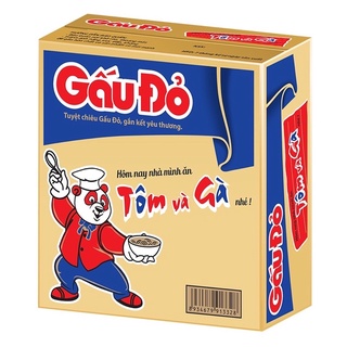 Mì Gấu Đỏ Tôm và Gà/ Gà Sợi Phở Thùng 30 gói 65g