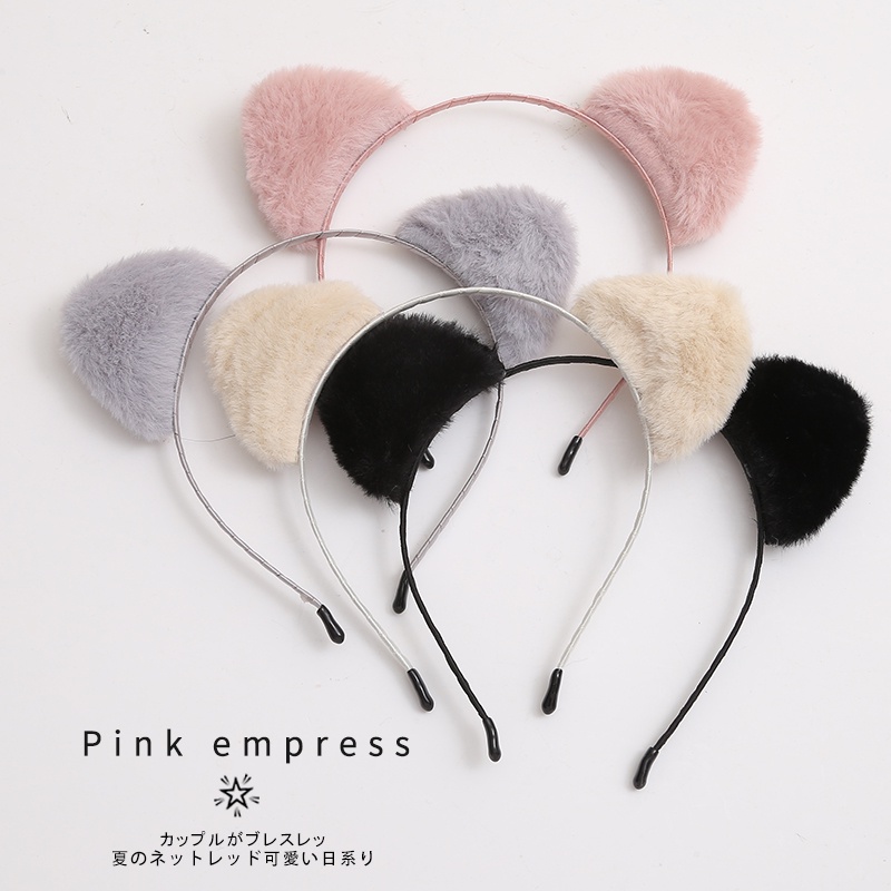 Băng đô cài tóc hình tai mèo phong cách Hàn Quốc đơn giản mới