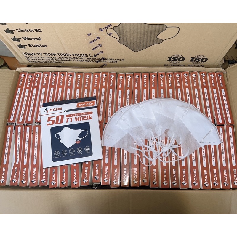 THÙNG 1000 cái KHẨU TRANG 5D MASK TT CARE