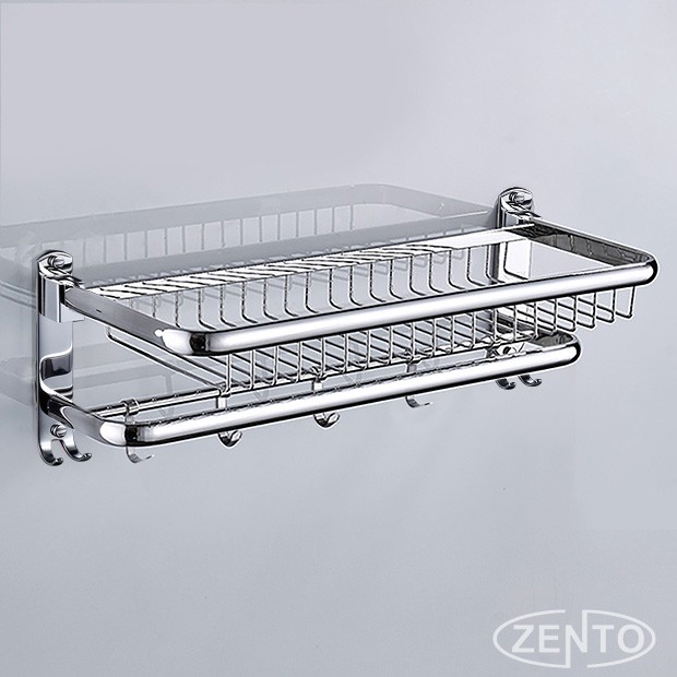 Giá để đồ kết hợp treo khăn inox Zento HA4647