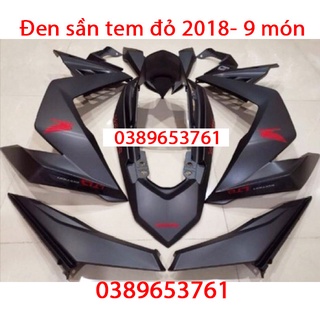 Dàn áo Winner v1 đen nhám tem đỏ 2018 chính hãng Honda