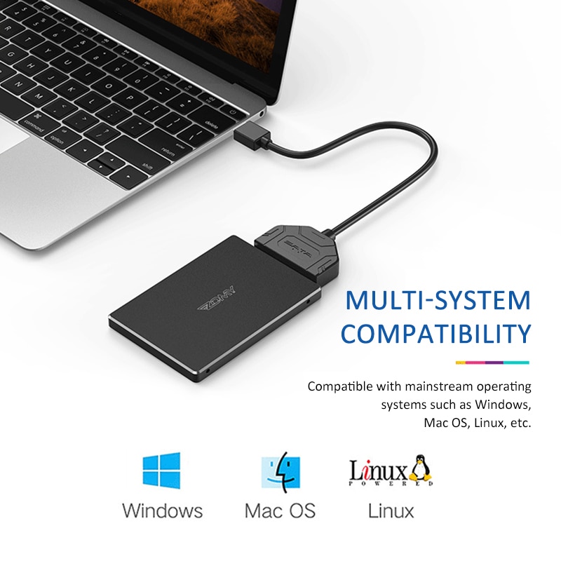 Cáp USB SATA 3 Sata sang Bộ chuyển đổi USB 3.0 LÊN ĐẾN 6 Gbps Hỗ trợ 2.5 / 3.5Inch Ổ cứng ngoài SSD HDD Sata III For Samsung | BigBuy360 - bigbuy360.vn
