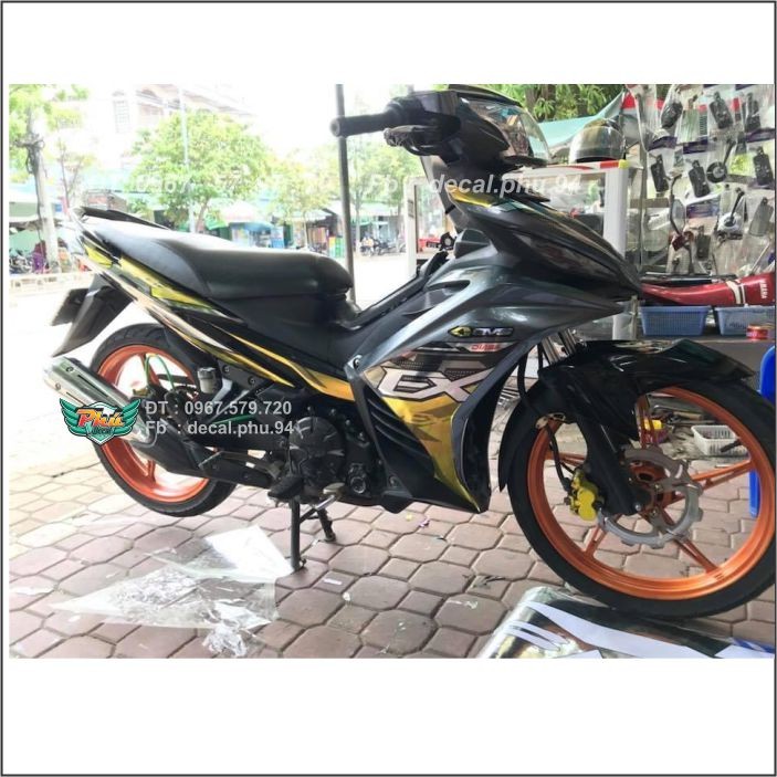 Tem Exciter 135 Xám vàng Crom (V)