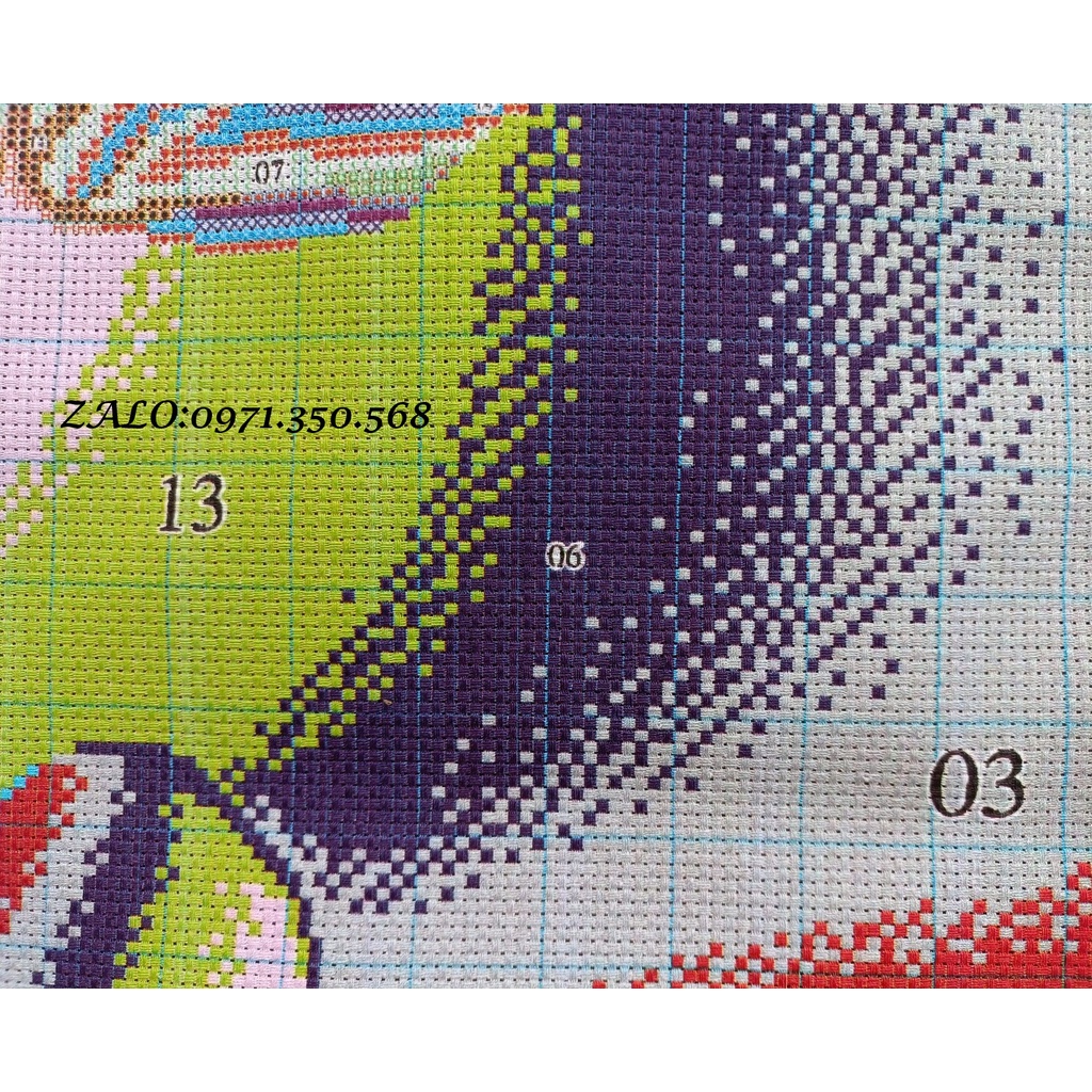 Tranh thêu chữ thập Hoa Mộc Lan I 150x55cm I MN0149