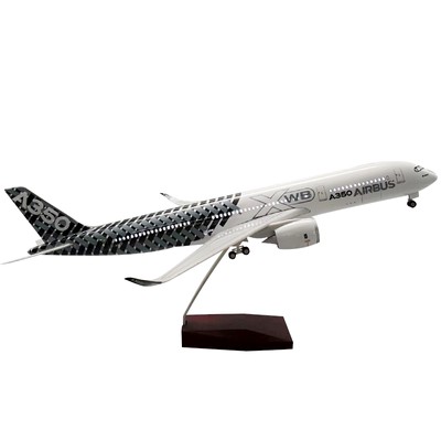 Mô hình máy bay lắp ráp có đèn led  A350 47cm