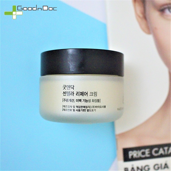 [NHẬP KHẨU-TEM PHỤ] Kem Dưỡng Rau Má GoodnDoc Centella Repair Cream Phục Hồi Da 50ml