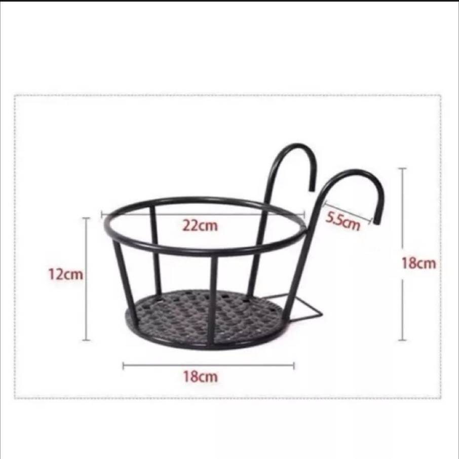 Conbo 3 giỏ treo chậu hoa ban công bằng kim loại, giỏ hoa trang trí , giỏ hoa treo tường