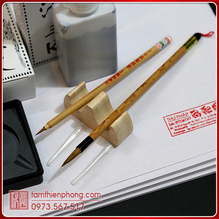 Bộ Dụng Cụ Học Viết Thư Pháp  █  Dành Cho Người Mới | Cọ viết thư pháp - Văn phòng tứ bảo BDC-160