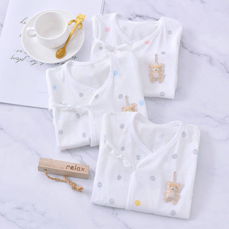 pamper  Sơ sinh mùa xuân và mùa thu mùa hè quần áo nhà sư cotton mỏngmoony