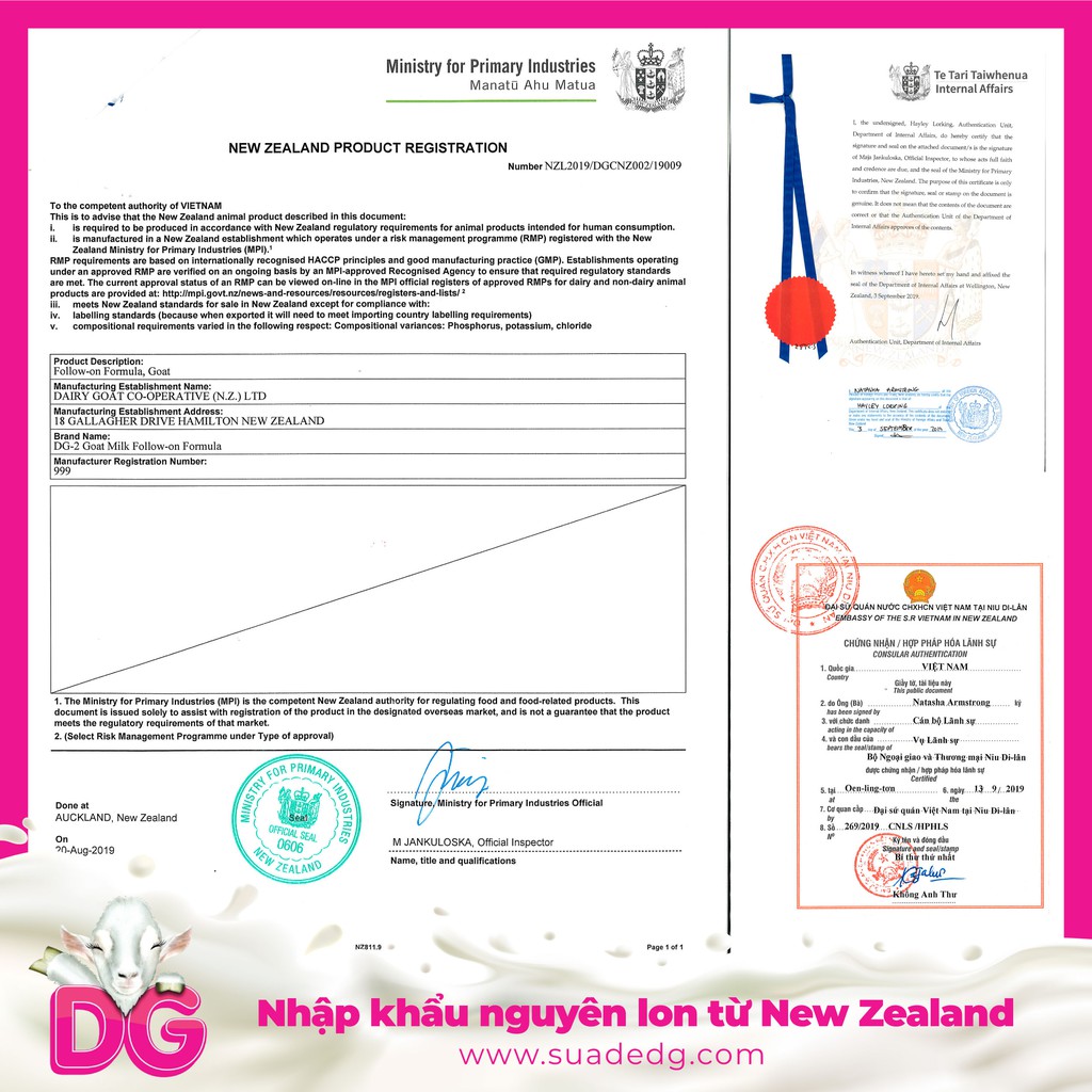 💖CHÍNH HÃNG💖 07/2022 Sữa Dê DG-2 Nhập khẩu nguyên lon từ NewZealand 400g