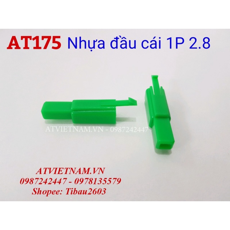Giắc nhựa xanh 1 lỗ 1P 2.8 đầu Cái - AT175