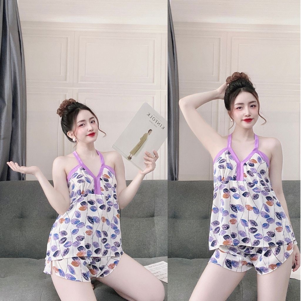 Đồ ngủ nữ❣️FREE SHIP❣️Đồ ngủ sexy lụa Satin cao cấp mềm mại xinh xắn<65kg | BigBuy360 - bigbuy360.vn