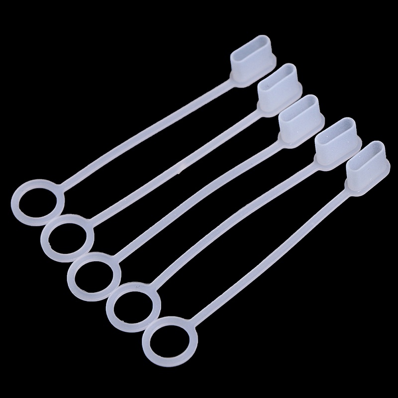 1 Nắp Bảo Vệ Cáp Sạc Type-C Bằng Silicon Trong Suốt Chống Bụi Bẩn Tiện Dụng Ốp