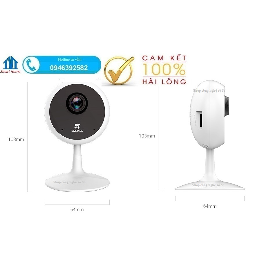 Camera IP hồng ngoại không dâyEZVIZ CS-C1C-1D1WFR(1MP) và EZVIZ CS-C1C-1D2WFR (2MP)